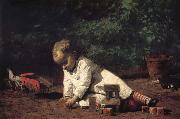 Thomas Eakins The Baby play on the floor oil painting picture wholesale